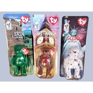 Ronald McDonald's  GLORY, BRITANNY, & ERIN THE BEAR TY Beanie Plush Toy LOT of 3